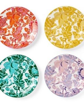 Diane Von Furstenberg xTarget White Stoneware Plate with Flower pattern
